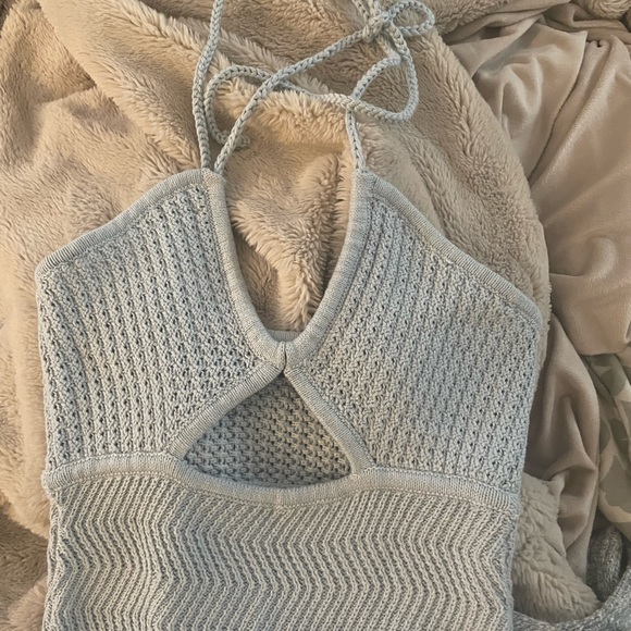 MAJORELLE | Federico Crochet Dress in Sky Blue | medium - Picture 4 of 4